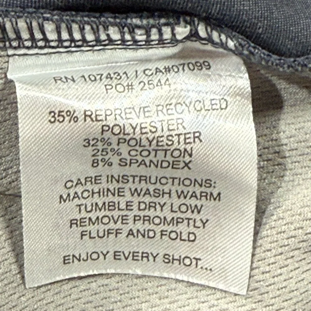 Linksoul 5 Pocket Pants Mens 36 x  27 Gray Golf Stretch Lightweight Short 36S‎
